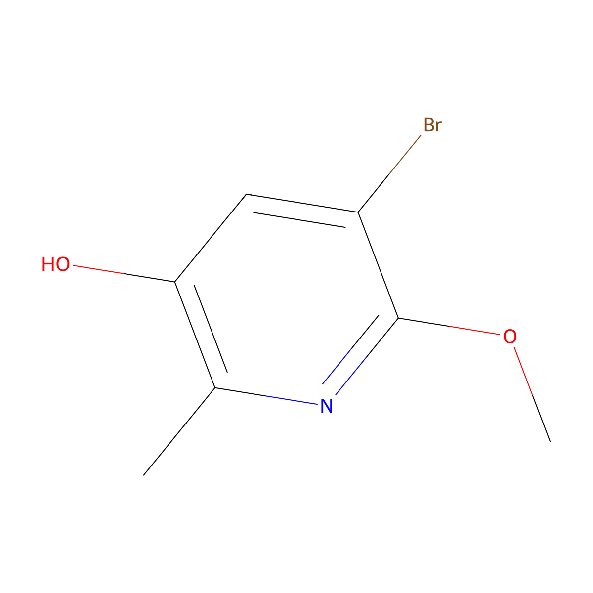 5-Bromo-6-methoxy-2-methylpyridin-3-ol molecular structure, CAS 2938997-72-7