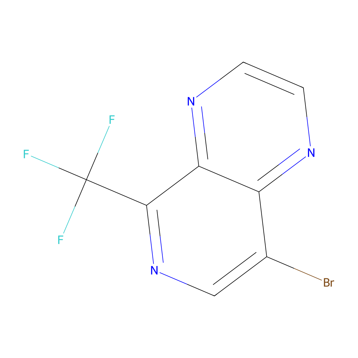 8-Bromo-5-(trifluoromethyl)pyrido[3,4-B]pyrazine molecular structure, CAS 2939000-25-4
