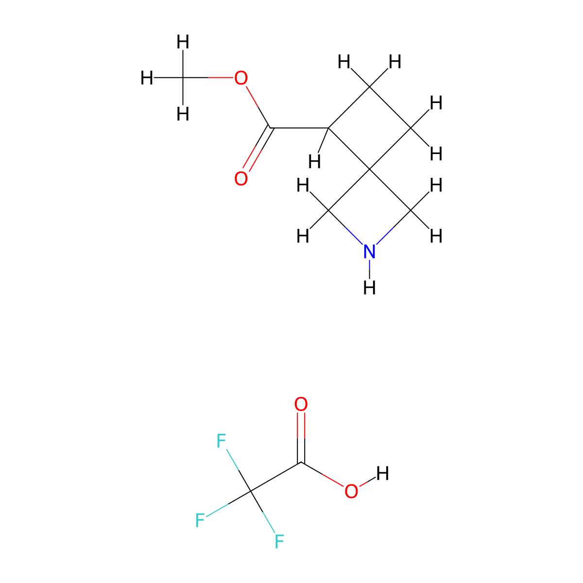 Methyl 2-azaspiro[3.3]heptane-7-carboxylate;2,2,2-trifluoroacetic acid molecular structure, CAS 2939002-89-6