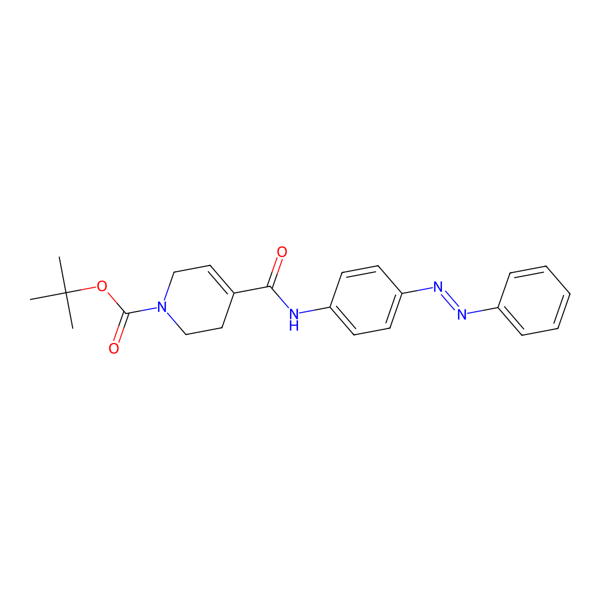 (E)-1-Boc-N-[4-(phenyldiazenyl)phenyl]-1,2,3,6-tetrahydropyridine-4-carboxamide molecular structure, CAS 2939097-56-8