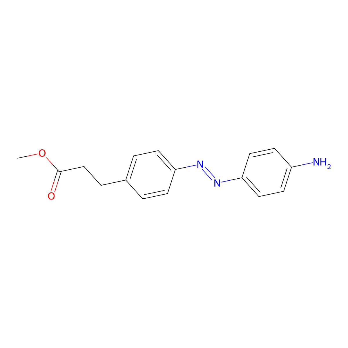 Methyl (E)-3-[4-[(4-Aminophenyl)diazenyl]phenyl]propanoate molecular structure, CAS 2939097-61-5