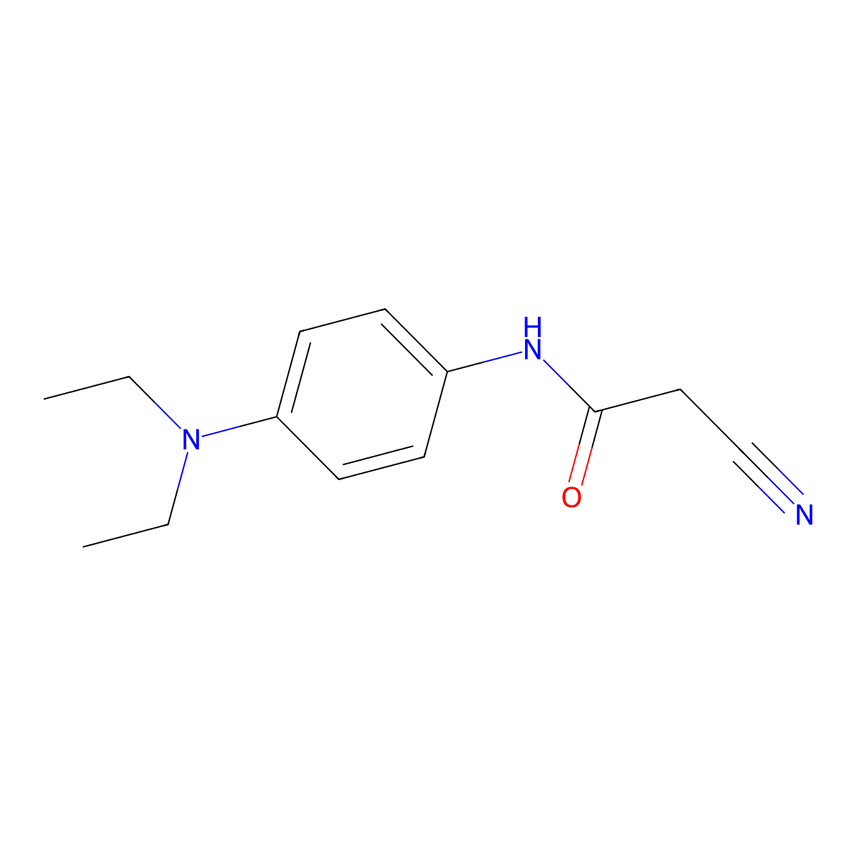2-cyano-N-[4-(diethylamino)phenyl]acetamide molecular structure, CAS 29395-19-5