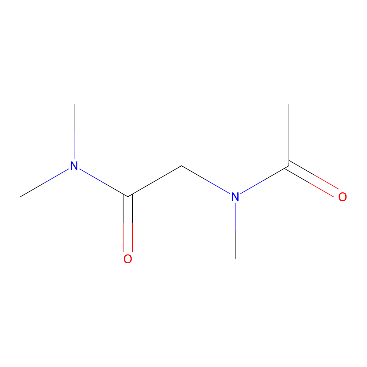 N-acetyl-N-methylglycine-N',N'-dimethylamide molecular structure, CAS 29399-02-8