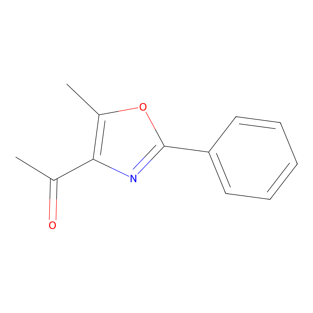1-(5-Methyl-2-phenyl-1,3-oxazol-4-yl)ethan-1-one molecular structure, CAS 2940-19-4