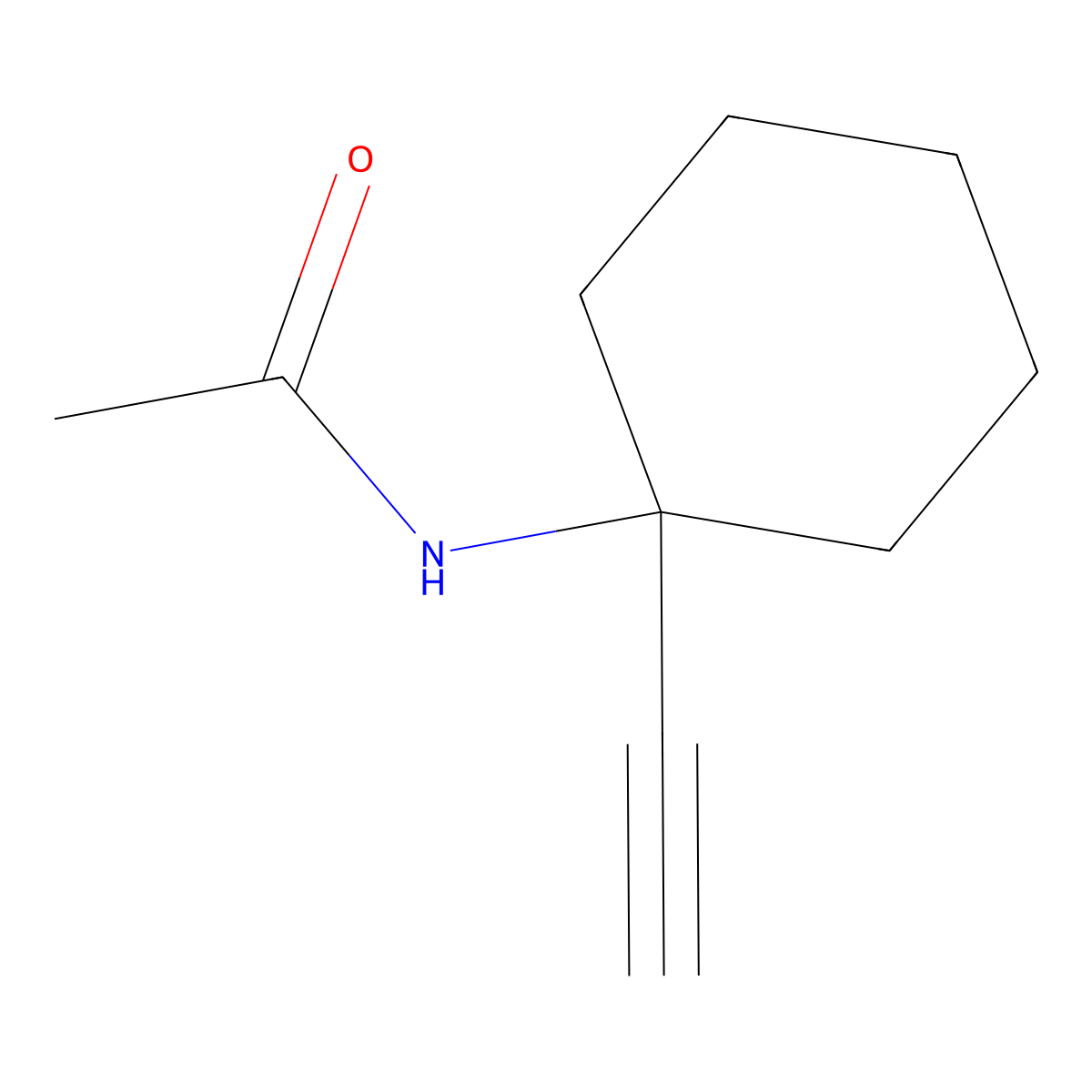 N-(1-ethynylcyclohexyl)acetamide molecular structure, CAS 2940-32-1