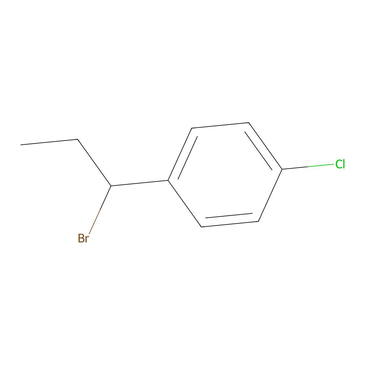1-(1-Bromopropyl)-4-chlorobenzene molecular structure, CAS 2940-56-9