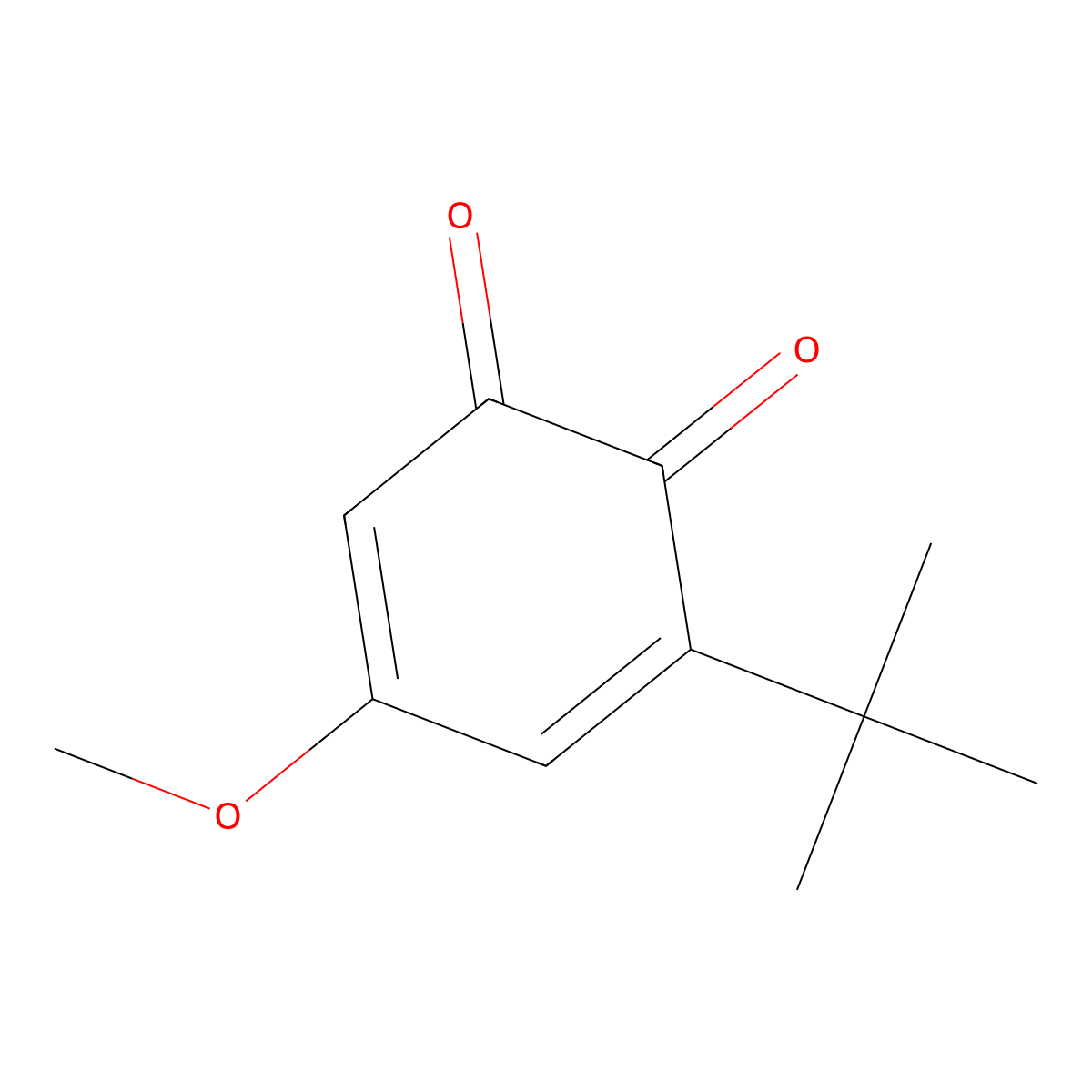 3-tert-Butyl-5-methoxy-1,2-benzoquinone molecular structure, CAS 2940-63-8