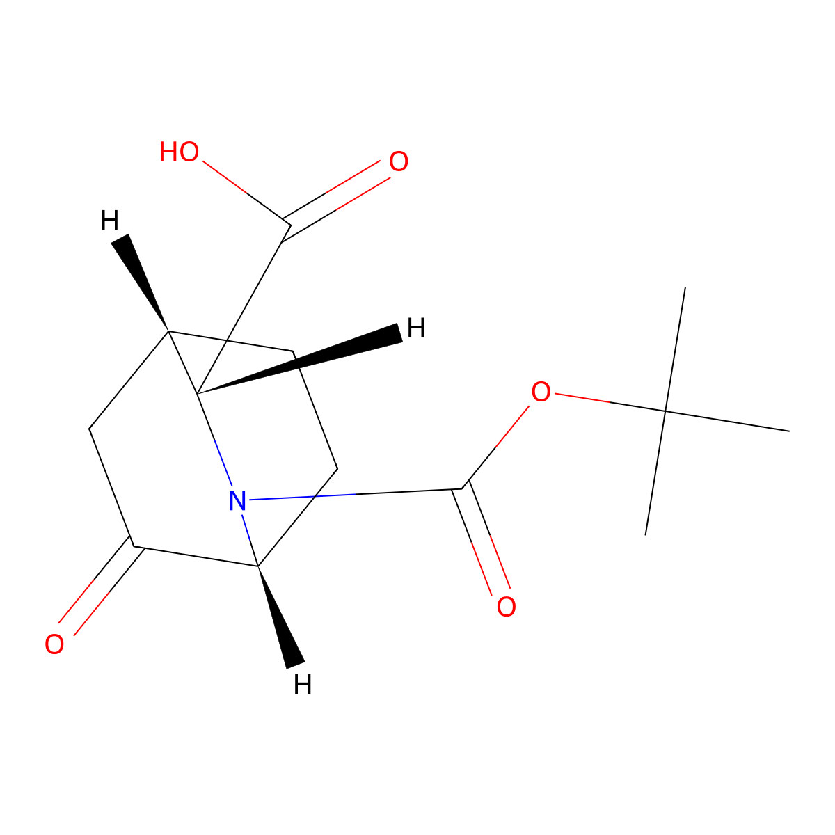 (1R,3R,4S)-2-tert-butoxycarbonyl-6-oxo-2-azabicyclo[2.2.2]octane-3-carboxylic acid molecular structure, CAS 2940856-57-3