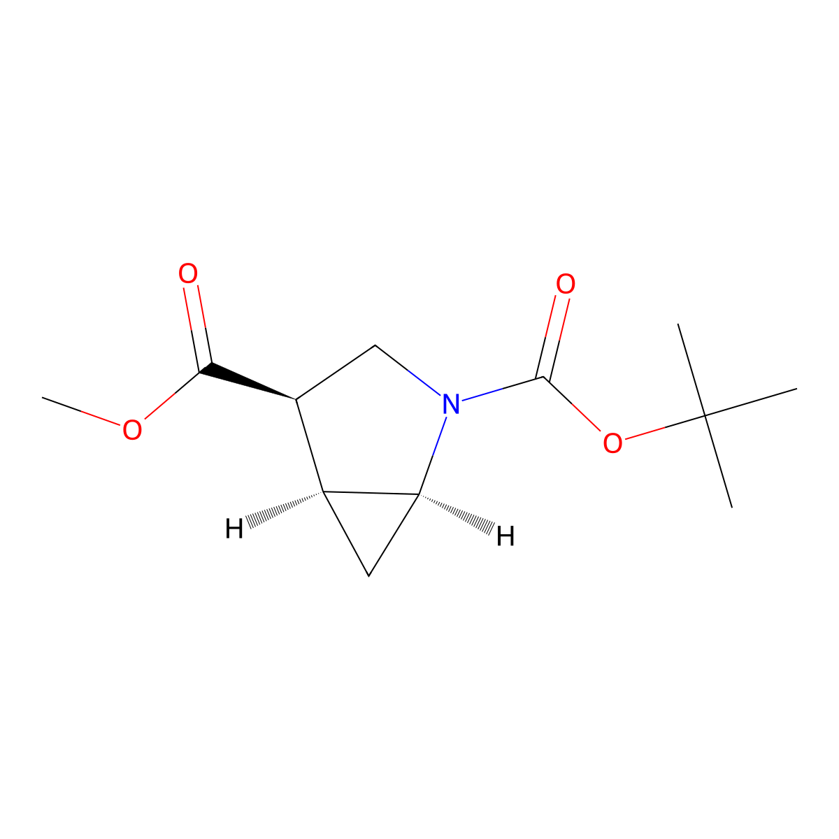 O2-tert-butyl O4-methyl (1S,4R,5S)-2-azabicyclo[3.1.0]hexane-2,4-dicarboxylate molecular structure, CAS 2940856-62-0