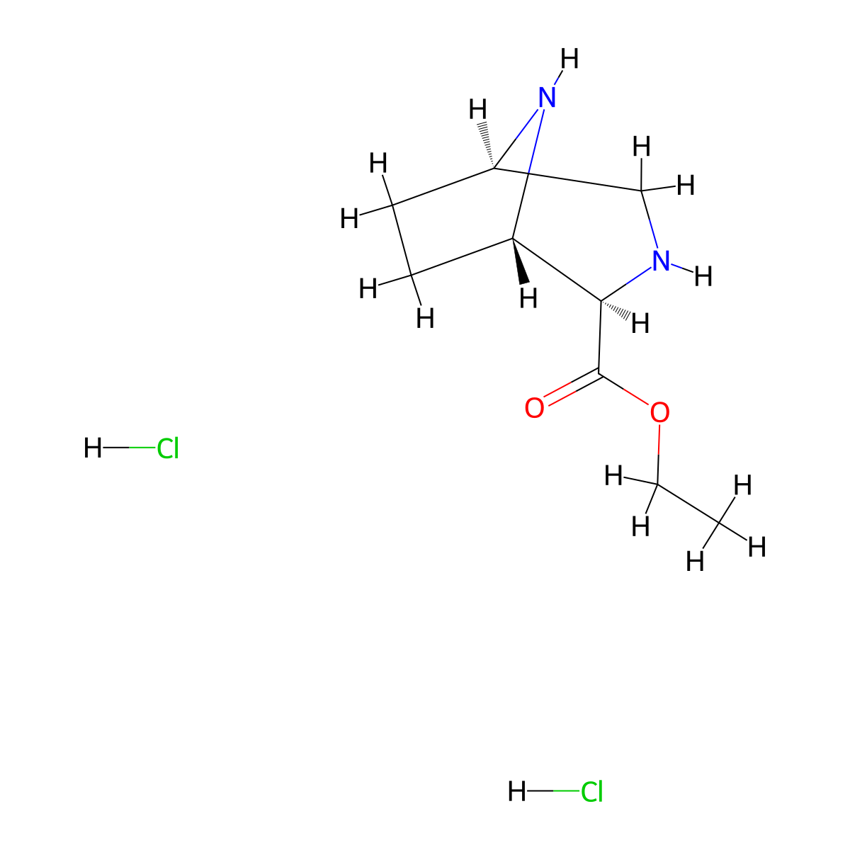 ethyl (1S,2R,5R)-3,8-diazabicyclo[3.2.1]octane-2-carboxylate;dihydrochloride molecular structure, CAS 2940857-05-4