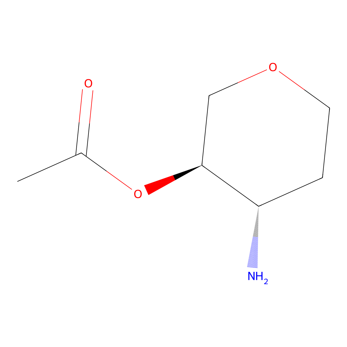 [(3R,4S)-4-aminotetrahydropyran-3-yl] acetate molecular structure, CAS 2940857-15-6