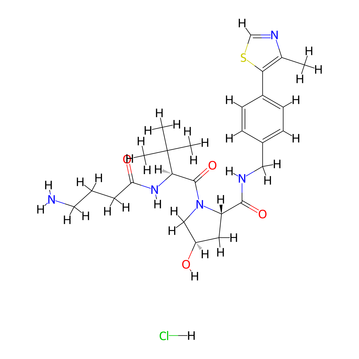 (S,R,S)-AHPC-C3-NH2 hydrochloride molecular structure, CAS 2940858-65-9