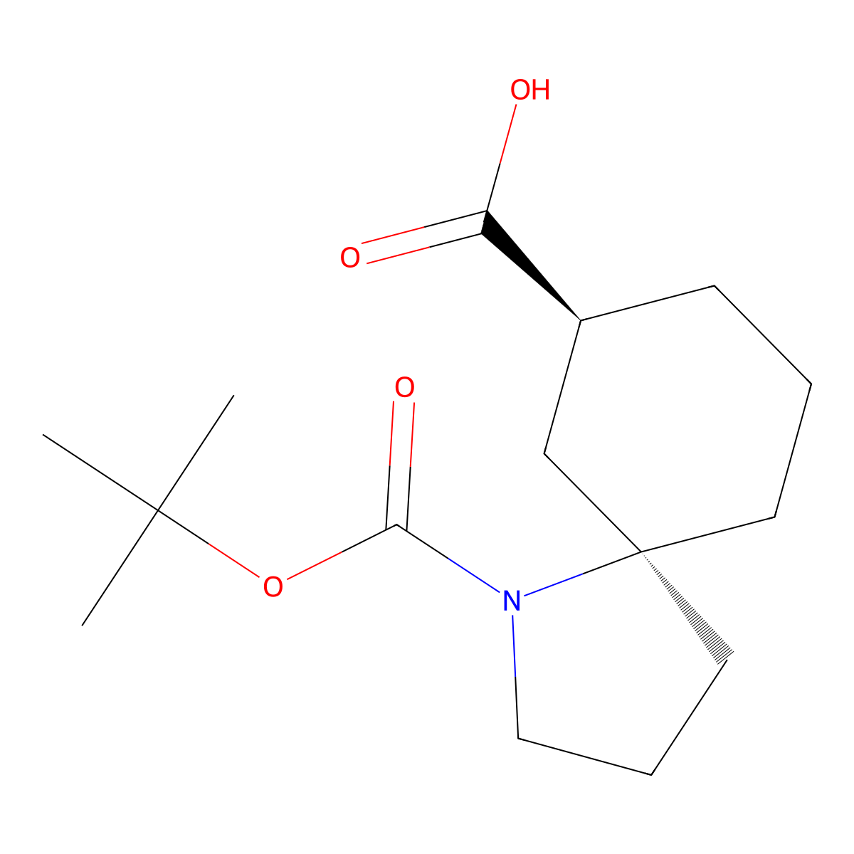 cis-1-Tert-butoxycarbonyl-1-azaspiro[4.5]decane-7-carboxylic acid molecular structure, CAS 2940858-78-4