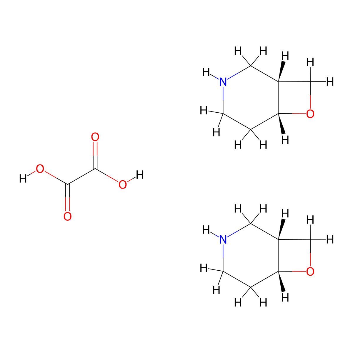 cis-7-Oxa-3-azabicyclo[4.2.0]octane;hemi(oxalic acid) molecular structure, CAS 2940858-83-1