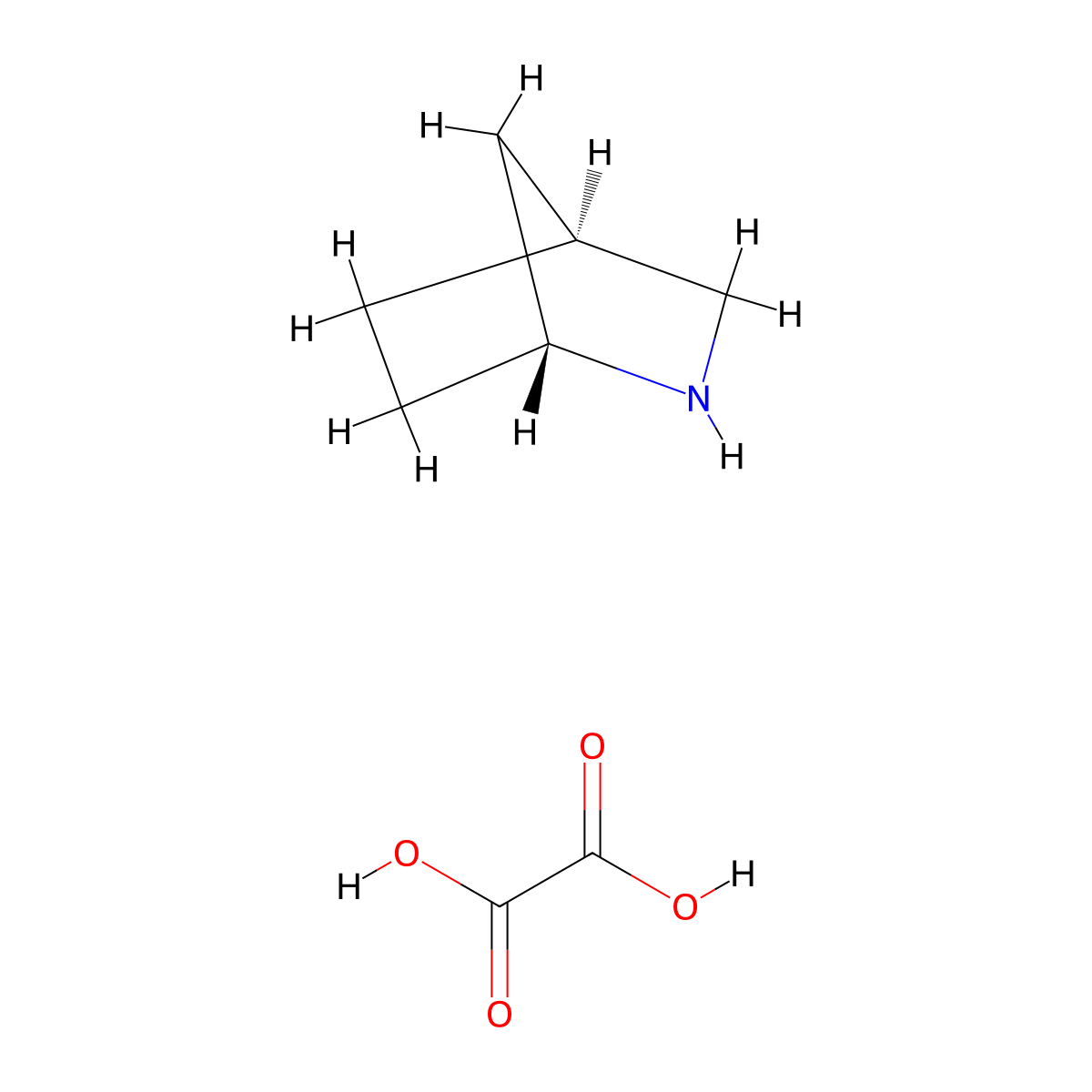 (1R,4S)-2-azabicyclo[2.2.1]heptane;oxalic acid molecular structure, CAS 2940859-05-0
