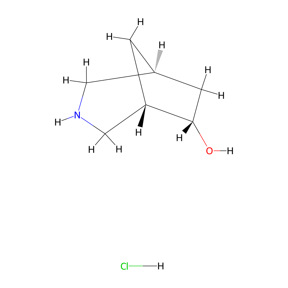 Endo-3-azabicyclo[3.2.1]octan-6-ol;hydrochloride molecular structure, CAS 2940859-74-3