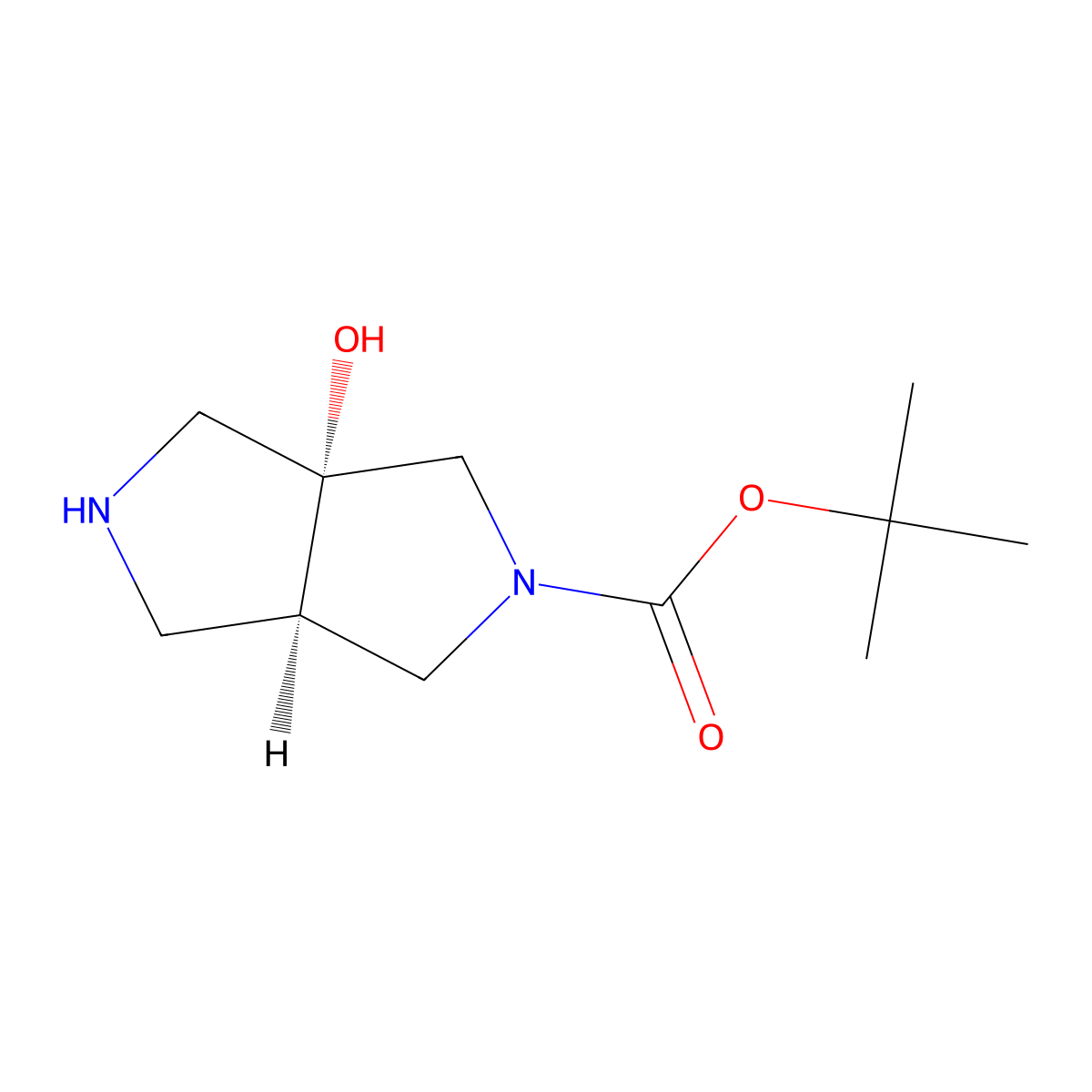 tert-butyl (3aR,6aR)-3a-hydroxy-1,2,3,4,6,6a-hexahydropyrrolo[3,4-c]pyrrole-5-carboxylate molecular structure, CAS 2940860-83-1