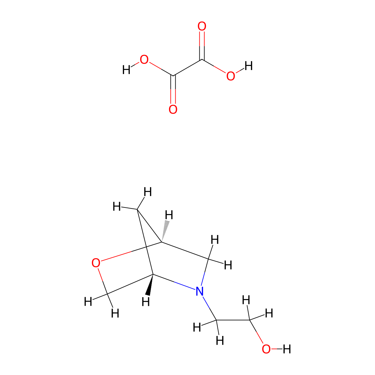 2-[(1S,4S)-2-oxa-5-azabicyclo[2.2.1]heptan-5-yl]ethanol;oxalic acid molecular structure, CAS 2940861-54-9