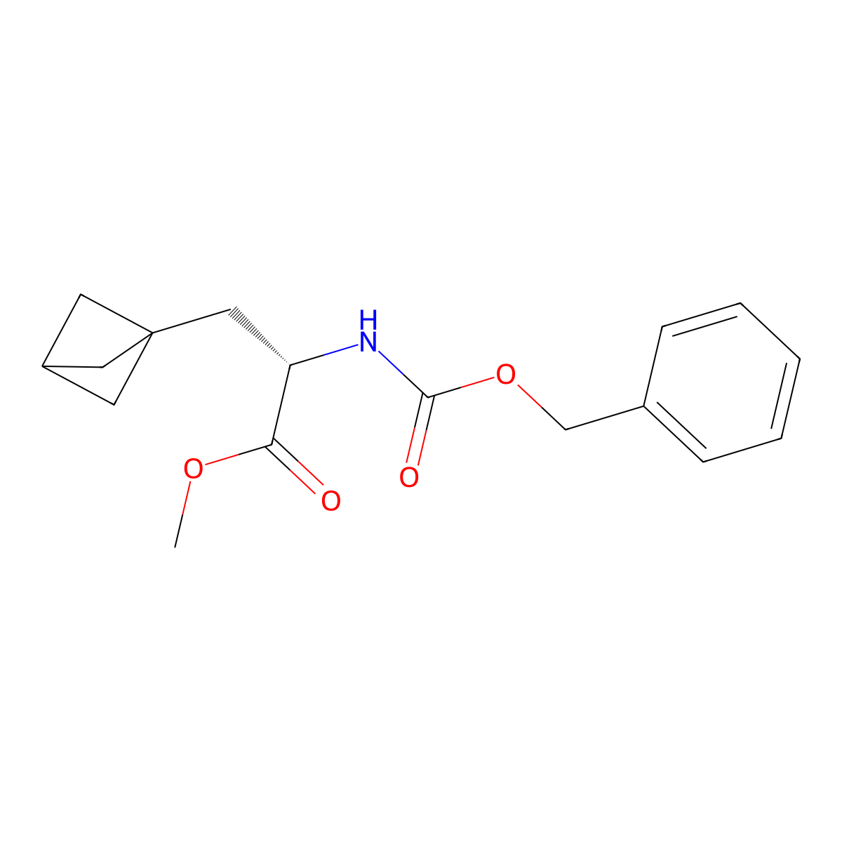 Methyl (2S)-2-(benzyloxycarbonylamino)-3-(1-bicyclo[1.1.1]pentanyl)propanoate molecular structure, CAS 2940861-58-3