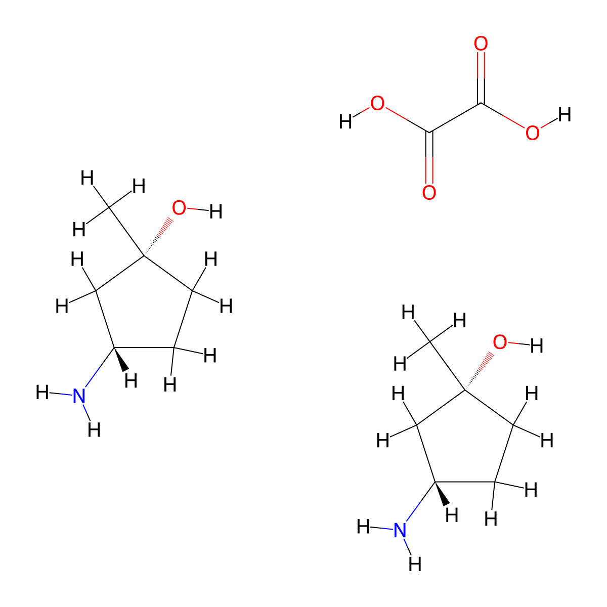 cis-3-Amino-1-methyl-cyclopentanol;hemi(oxalic acid) molecular structure, CAS 2940861-90-3