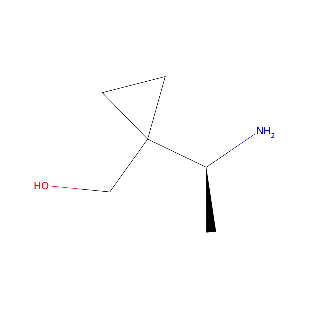 [1-[(1S)-1-aminoethyl]cyclopropyl]methanol molecular structure, CAS 2940862-26-8