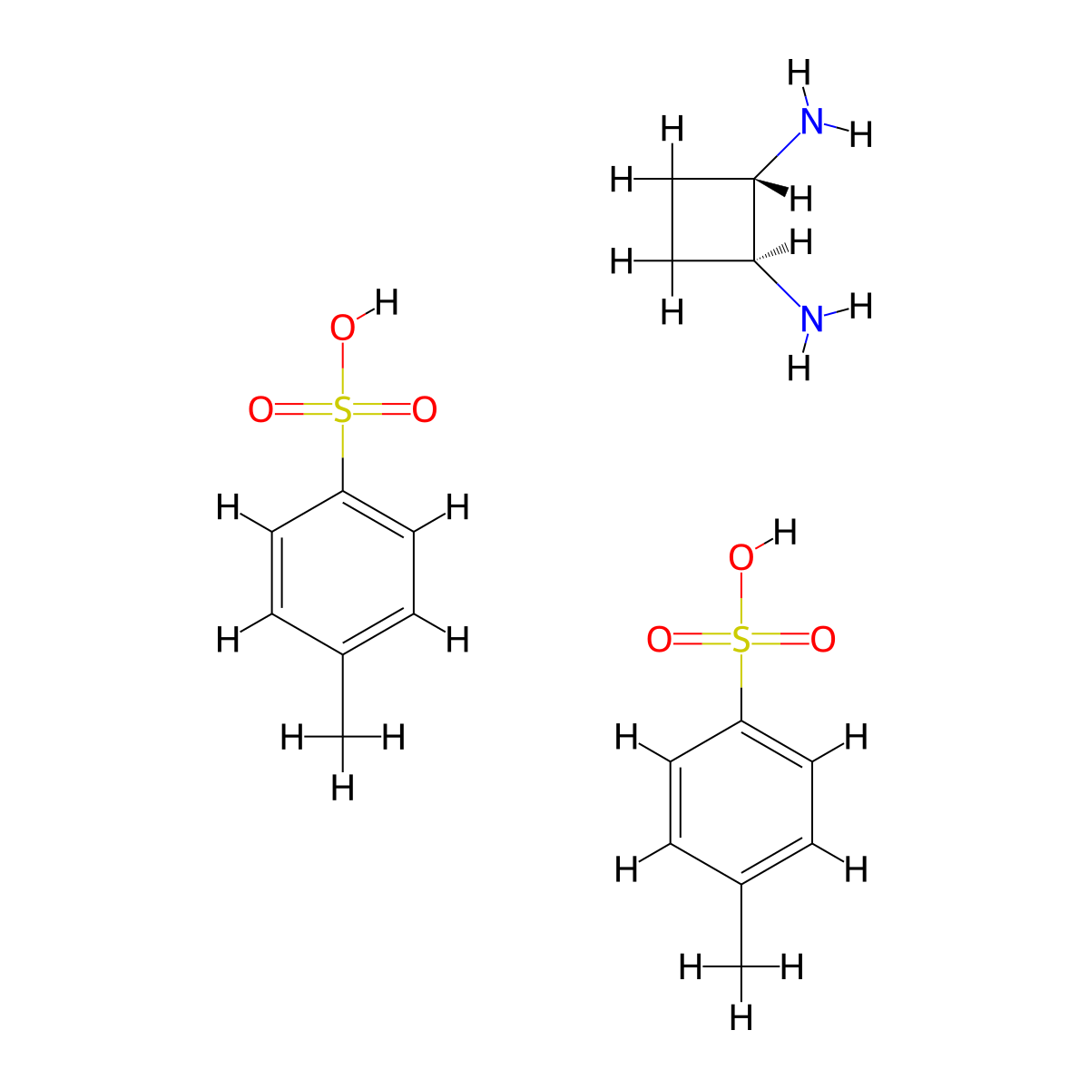 (1S,2S)-cyclobutane-1,2-diamine;bis(4-methylbenzenesulfonic acid) molecular structure, CAS 2940865-86-9