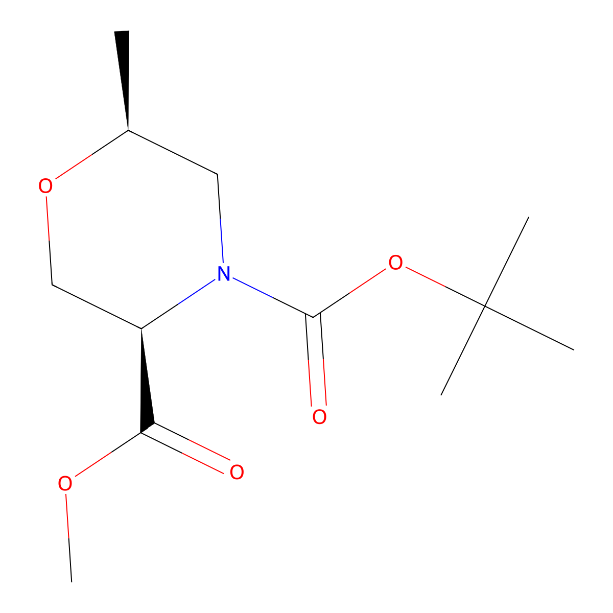 O4-Tert-butyl O3-methyl (3R,6S)-6-methylmorpholine-3,4-dicarboxylate molecular structure, CAS 2940866-45-3
