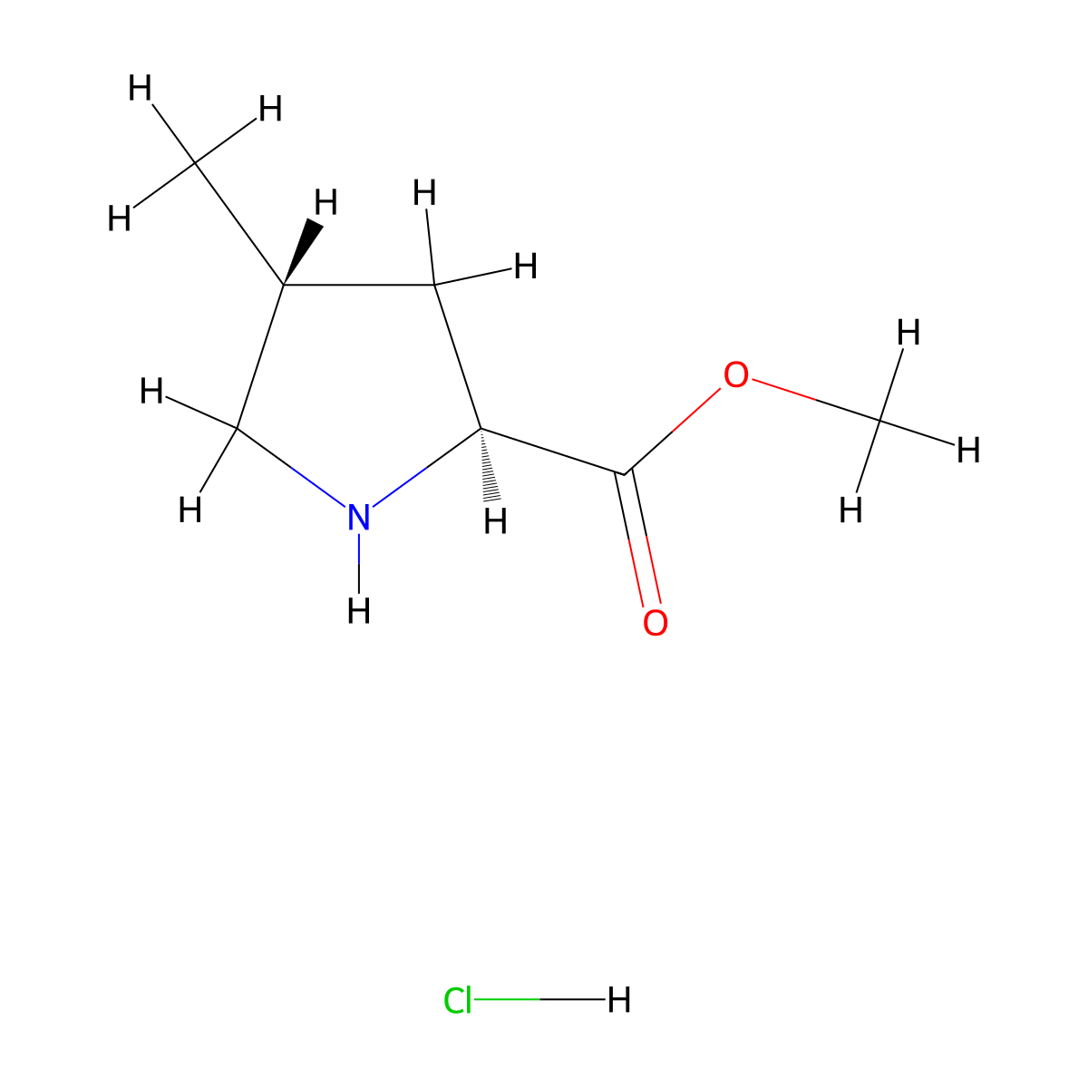 Methyl (2S,4R)-4-methylpyrrolidine-2-carboxylate hydrochloride molecular structure, CAS 2940866-91-9