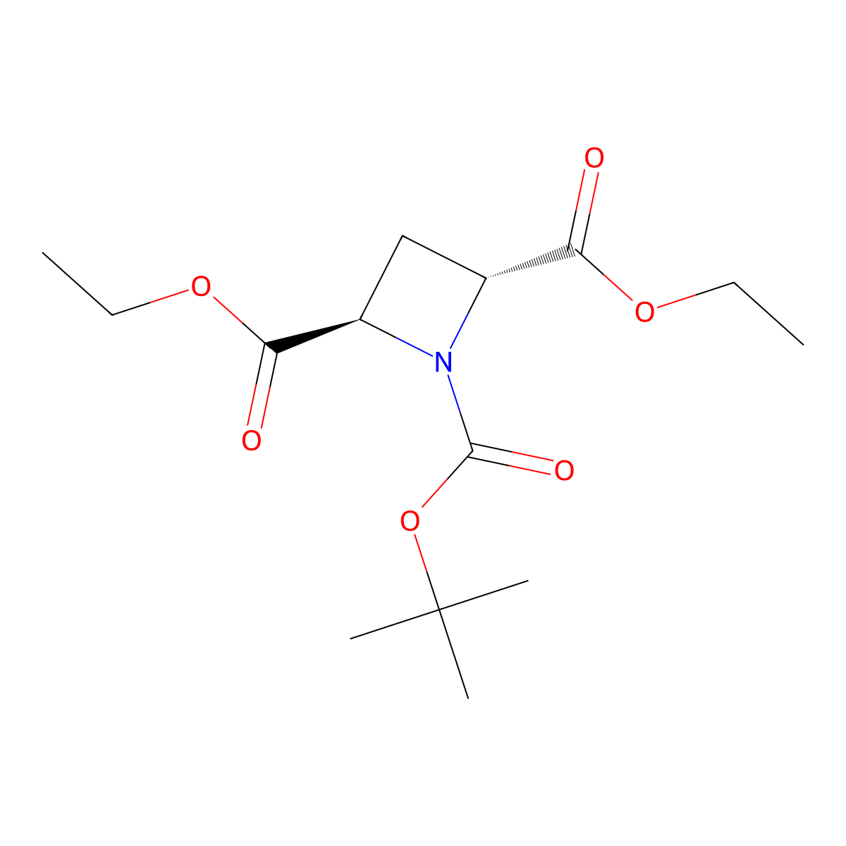 O1-tert-butyl O2,O4-diethyl (2R,4R)-azetidine-1,2,4-tricarboxylate molecular structure, CAS 2940866-97-5