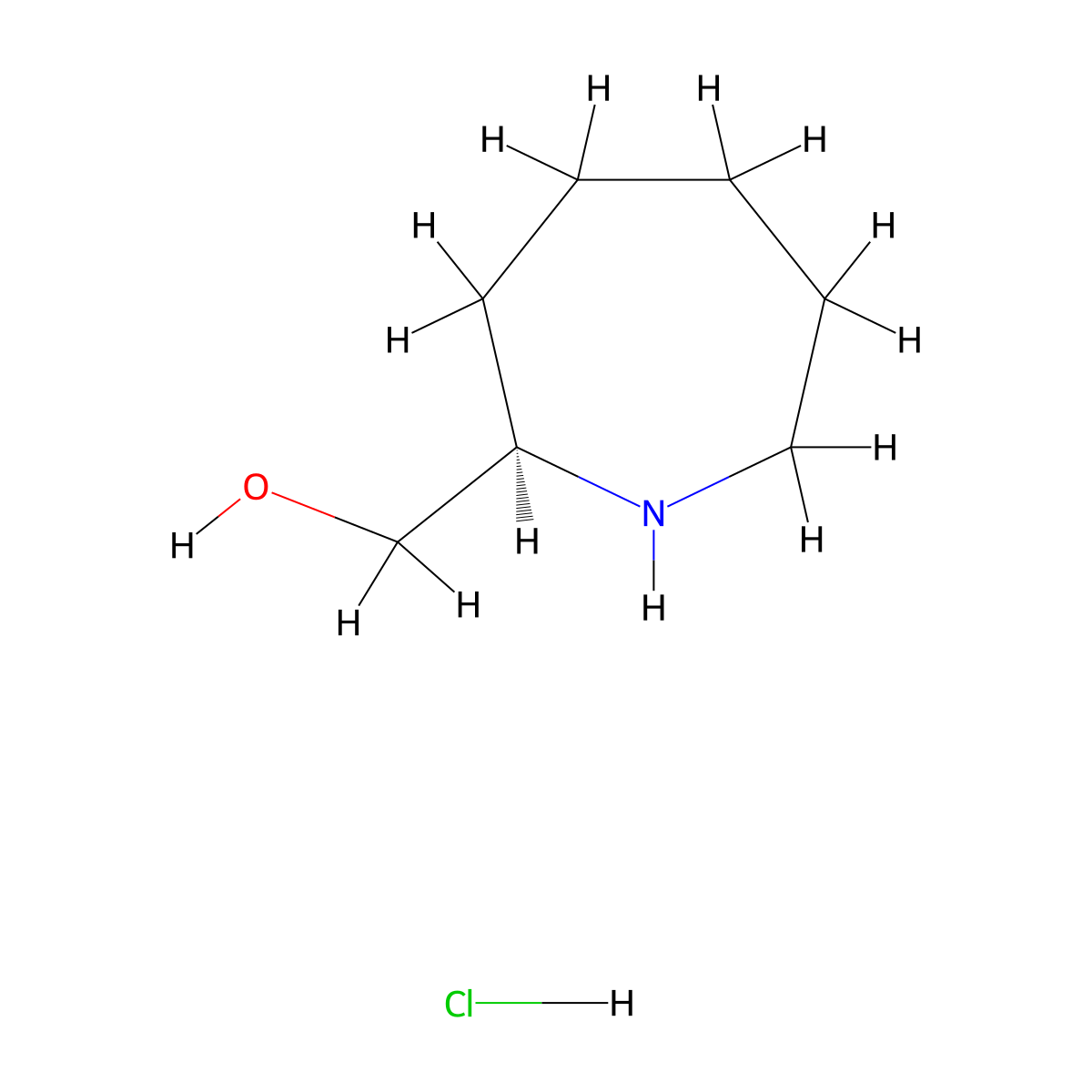 [(2R)-Azepan-2-YL]methanol hydrochloride molecular structure, CAS 2940867-27-4