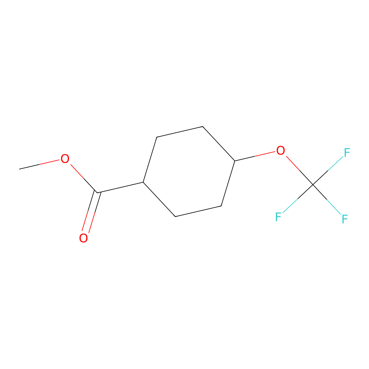 Methyl cis-4-(trifluoromethoxy)cyclohexanecarboxylate molecular structure, CAS 2940868-94-8