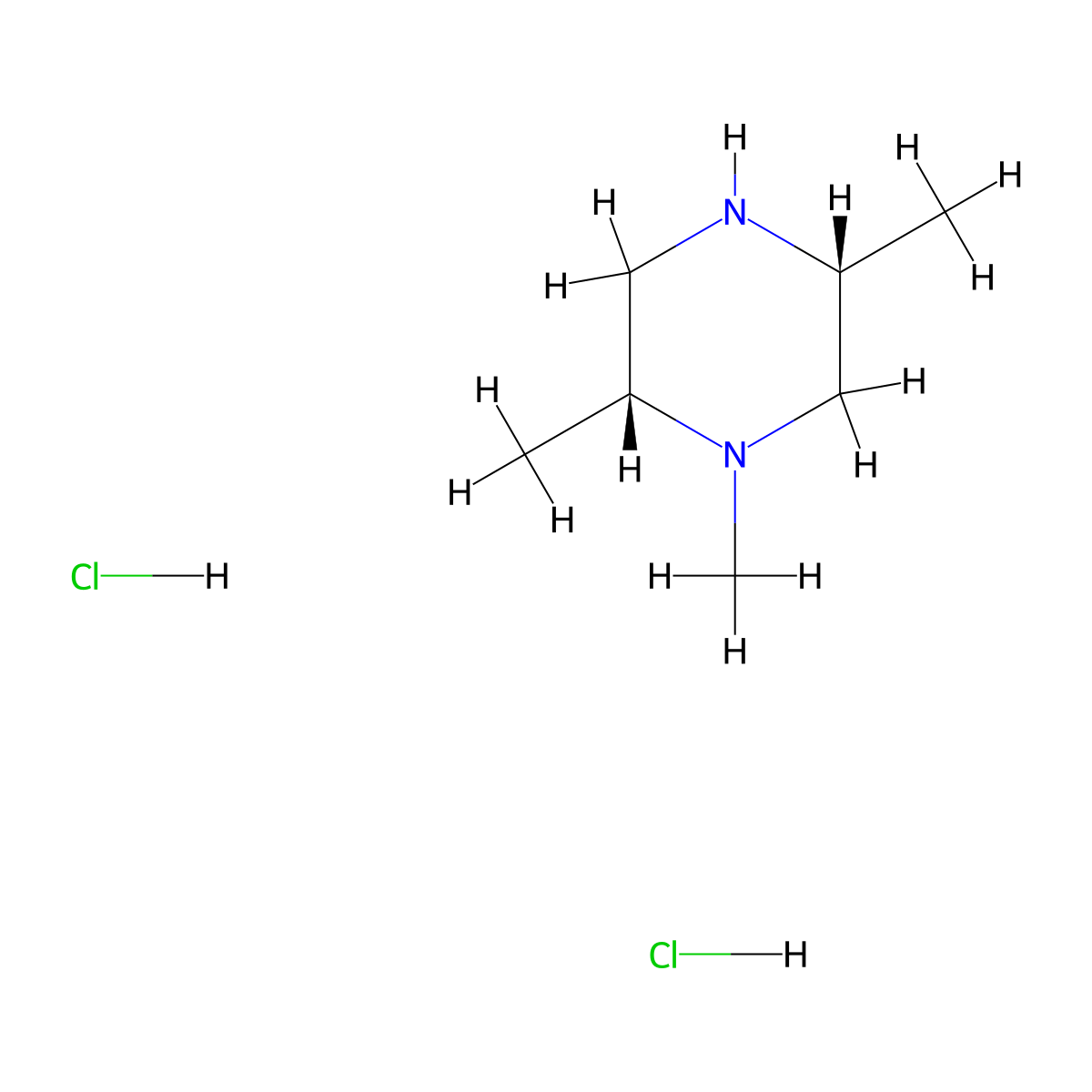 (2R,5R)-1,2,5-Trimethylpiperazine dihydrochloride molecular structure, CAS 2940869-65-6