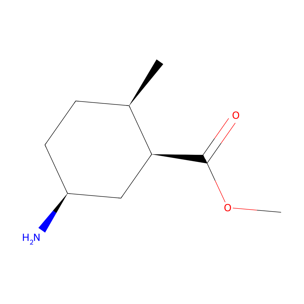 methyl rel-(1S,2R,5S)-5-amino-2-methyl-cyclohexanecarboxylate molecular structure, CAS 2940869-71-4