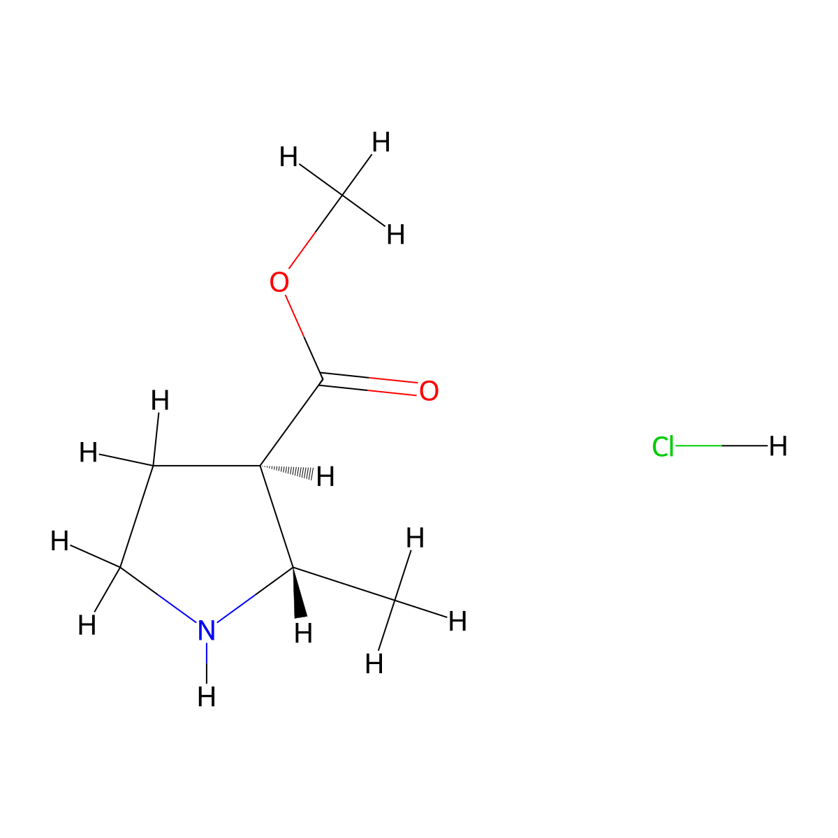 Methyl (2S,3R)-2-methylpyrrolidine-3-carboxylate hydrochloride molecular structure, CAS 2940869-80-5