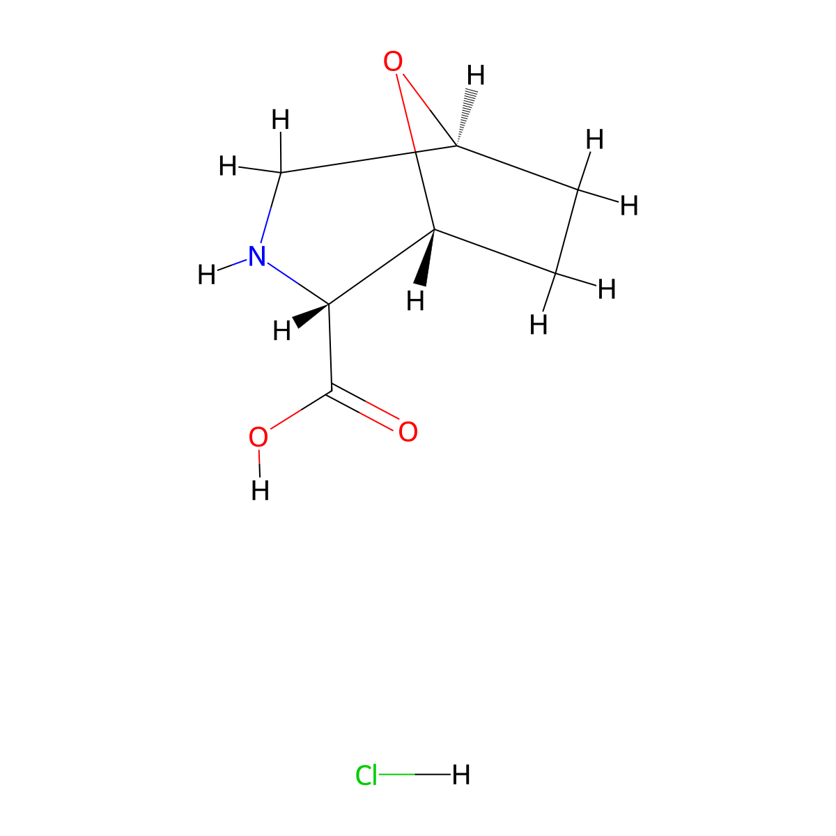 Endo-8-oxa-3-azabicyclo[3.2.1]octane-2-carboxylic acid;hydrochloride molecular structure, CAS 2940870-49-3