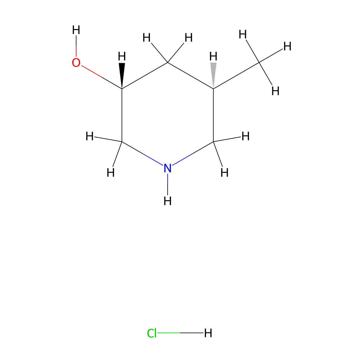 (3R,5R)-5-Methylpiperidin-3-OL hydrochloride molecular structure, CAS 2940870-50-6
