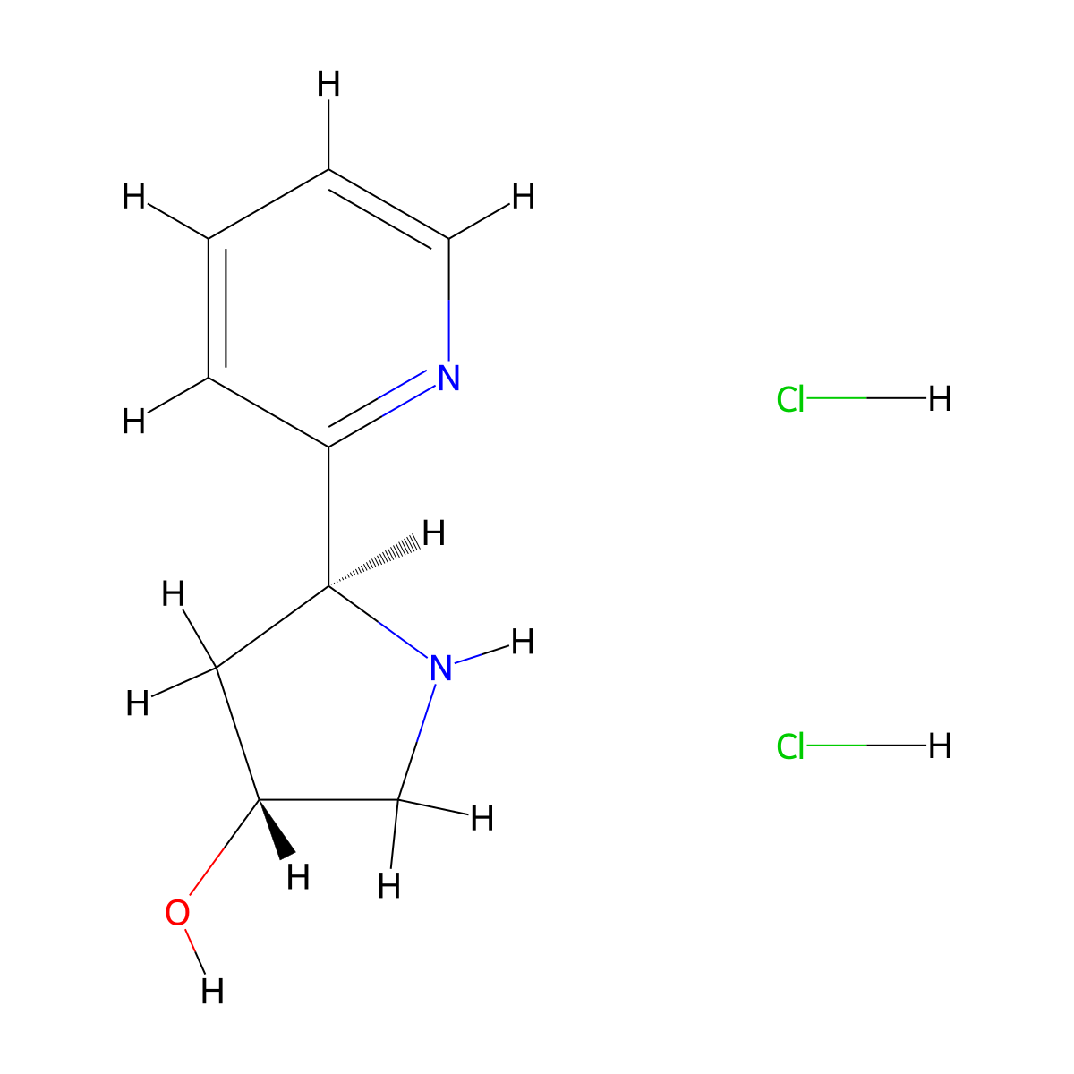 (3R,5S)-5-(2-Pyridyl)pyrrolidin-3-OL dihydrochloride molecular structure, CAS 2940870-70-0