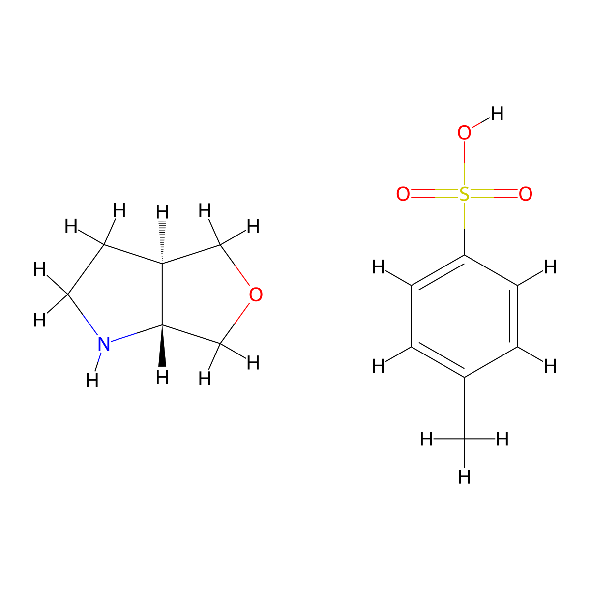 (3aR,6aR)-2,3,3a,4,6,6a-hexahydro-1H-furo[3,4-b]pyrrole;4-methylbenzenesulfonic acid molecular structure, CAS 2940871-42-9