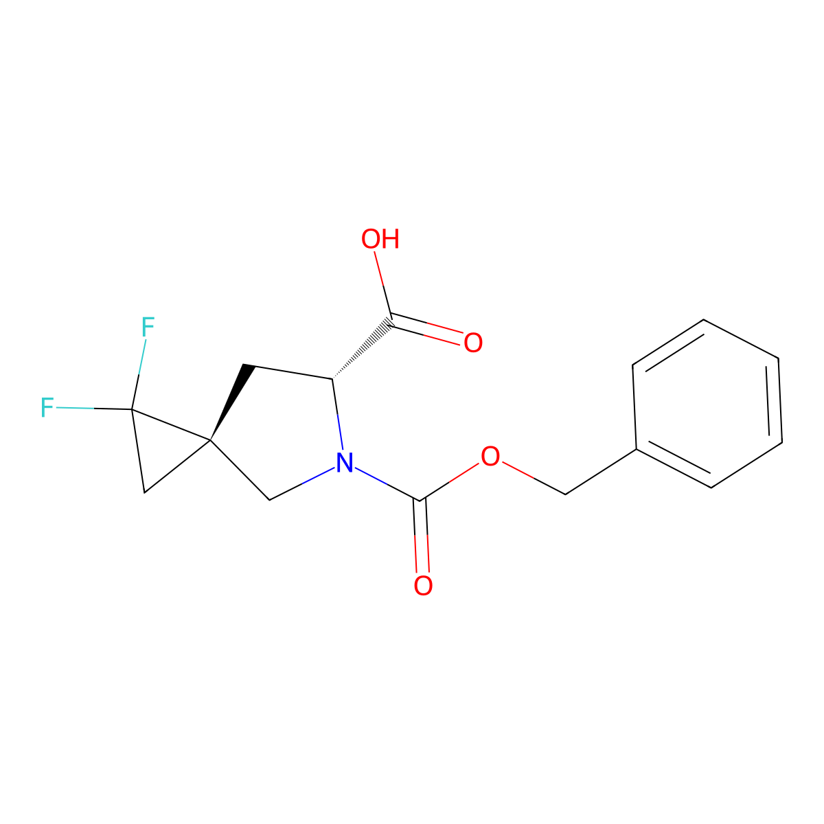 (3S,6R)-5-Benzyloxycarbonyl-2,2-difluoro-5-azaspiro[2.4]heptane-6-carboxylic acid molecular structure, CAS 2940871-44-1