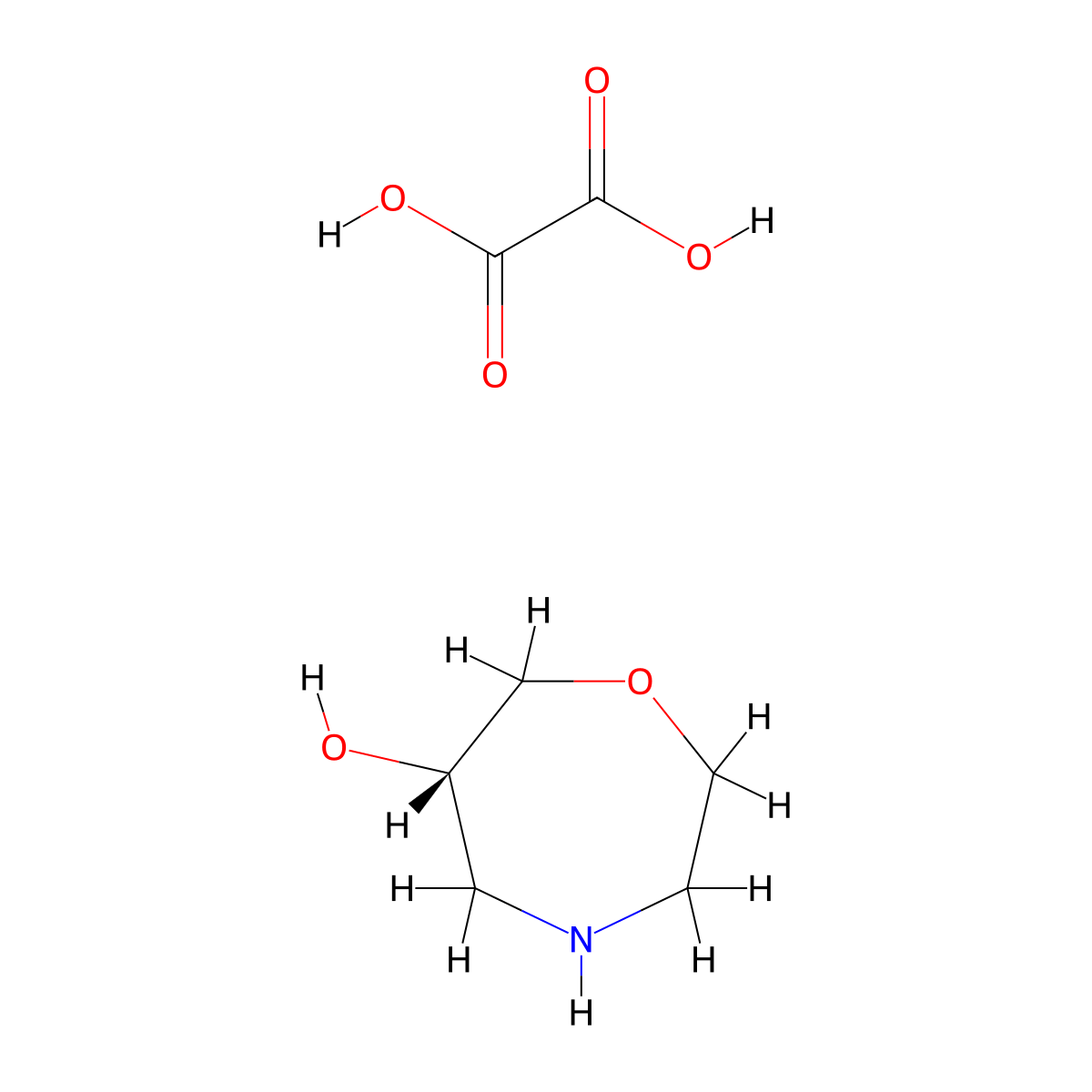 oxalic acid;(6S)-1,4-oxazepan-6-ol molecular structure, CAS 2940871-81-6