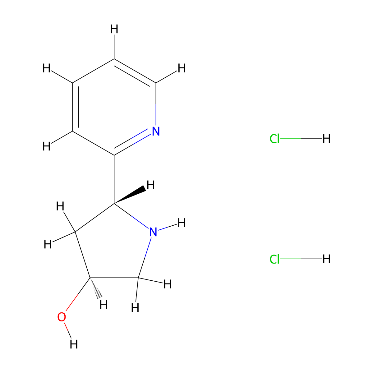 trans-5-(2-Pyridyl)pyrrolidin-3-ol;dihydrochloride molecular structure, CAS 2940872-22-8