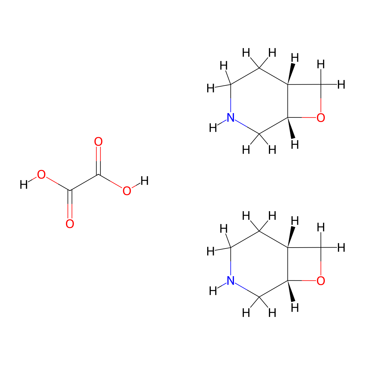 cis-8-Oxa-3-azabicyclo[4.2.0]octane;hemi(oxalic acid) molecular structure, CAS 2940873-49-2