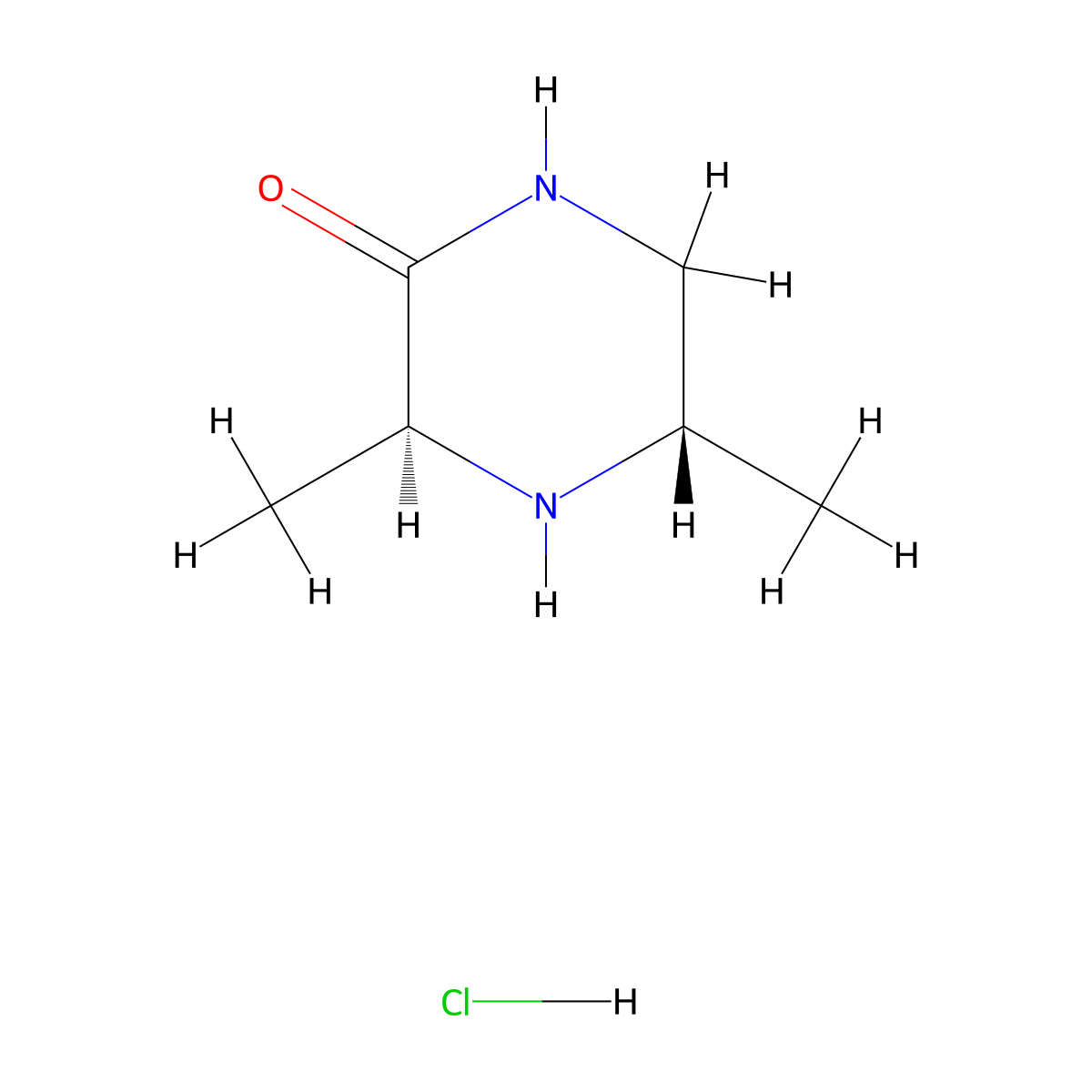 (3S,5S)-3,5-Dimethylpiperazin-2-one hydrochloride molecular structure, CAS 2940873-62-9