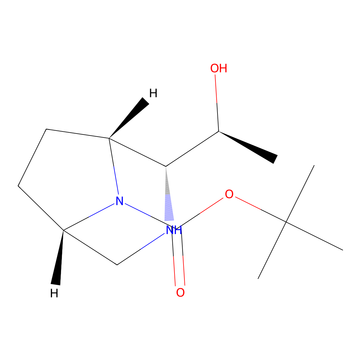 tert-butyl (1R,2R,5S)-2-[(1S)-1-hydroxyethyl]-3,8-diazabicyclo[3.2.1]octane-8-carboxylate molecular structure, CAS 2940874-00-8