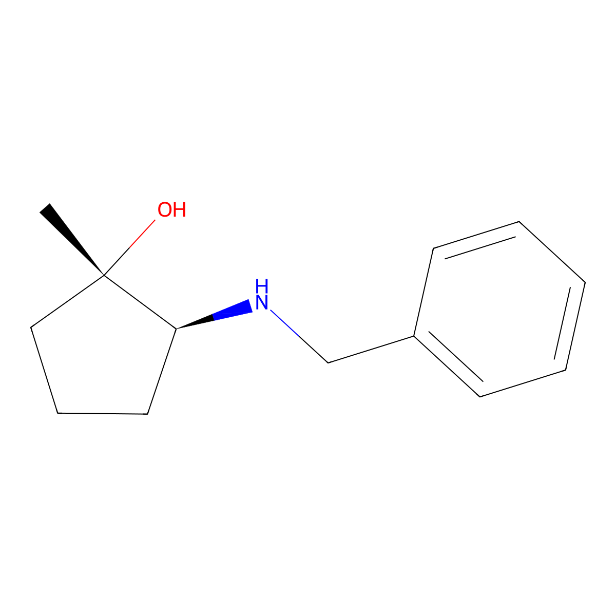 (1S,2S)-2-(benzylamino)-1-methylcyclopentan-1-ol molecular structure, CAS 2940874-50-8