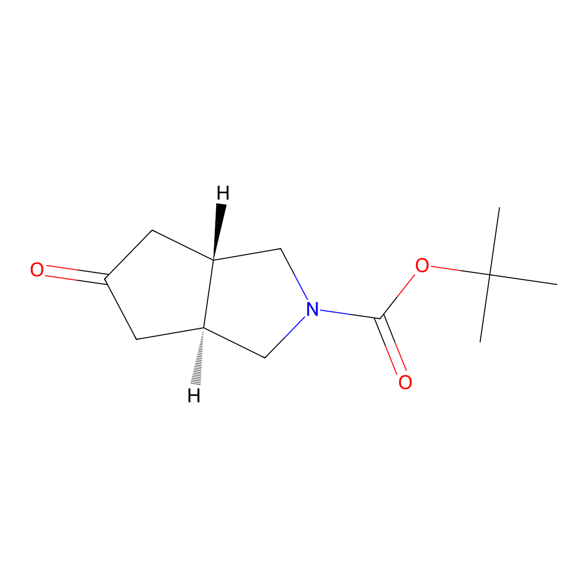 Tert-butyl trans-5-oxo-1,3,3a,4,6,6a-hexahydrocyclopenta[c]pyrrole-2-carboxylate molecular structure, CAS 2940875-46-5