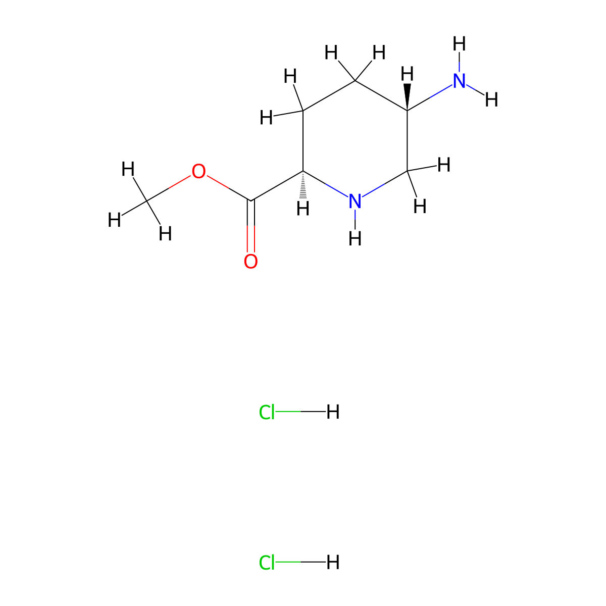 methyl (2R,5S)-5-aminopiperidine-2-carboxylate;dihydrochloride molecular structure, CAS 2940875-67-0