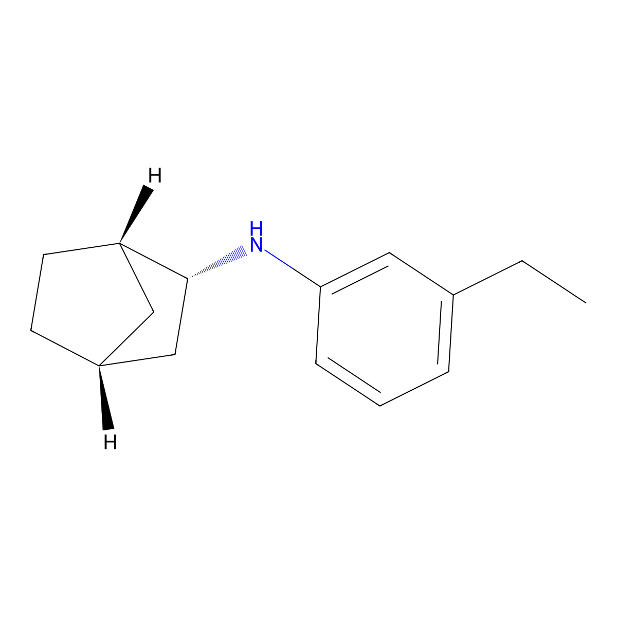endo-N-(3-ethylphenyl)norbornan-2-amine molecular structure, CAS 2940875-77-2