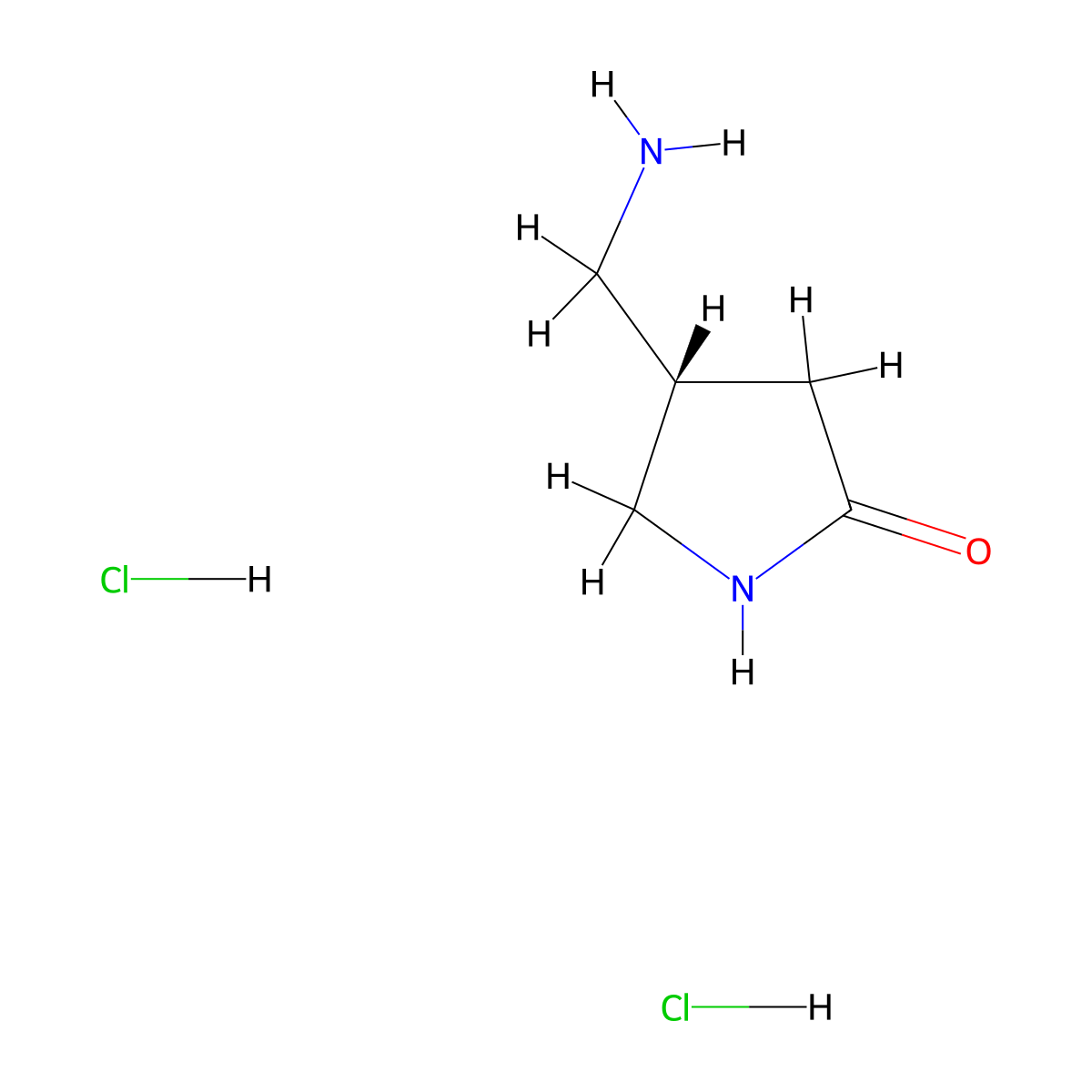 (S)-4-(Aminomethyl)pyrrolidin-2-one dihydrochloride molecular structure, CAS 2940876-27-5