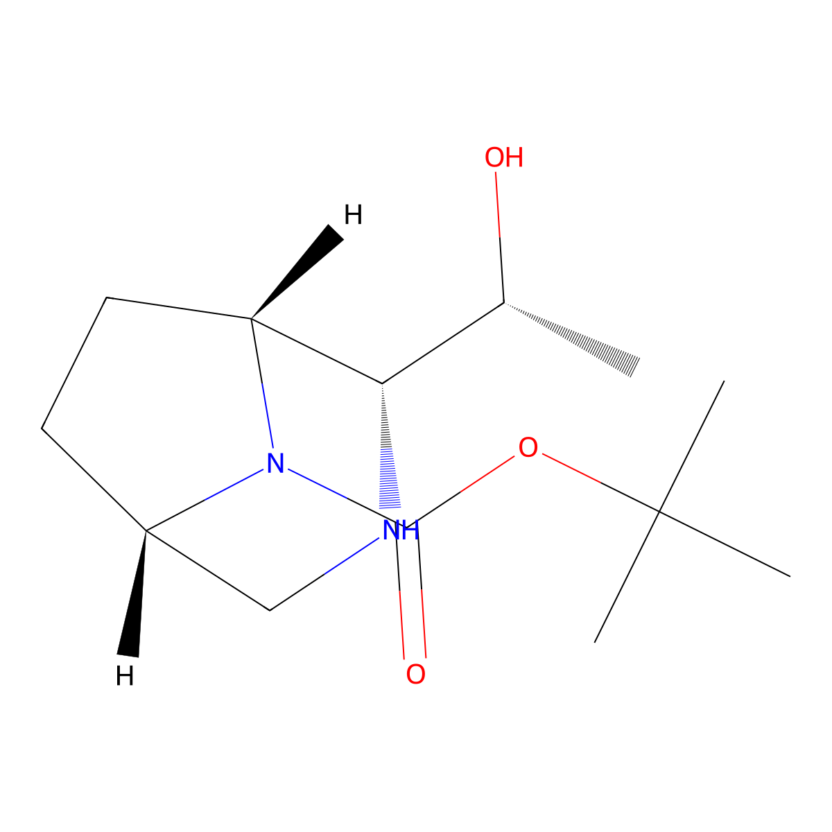 tert-butyl (1R,2R,5S)-2-[(1R)-1-hydroxyethyl]-3,8-diazabicyclo[3.2.1]octane-8-carboxylate molecular structure, CAS 2940876-51-5